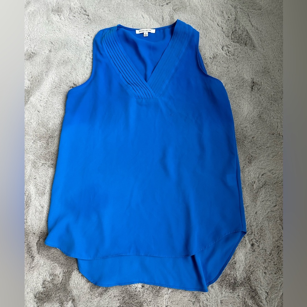 Rose & olive blue dress tank top